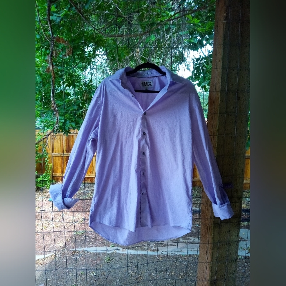 Mens Large Purple Button Down!